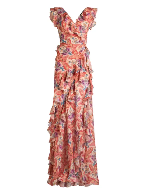 ETRO printed dress Orange WRHA040699SASN8