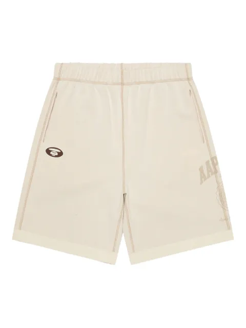 AAPE BY *A BATHING APE® graphic-print track shorts Neutrals ASPC602XXO