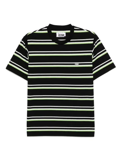 izzue striped logo T-shirt Black N1197U5