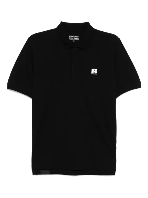 izzue x Russell Athletic embroidered polo shirt Black X2402U5