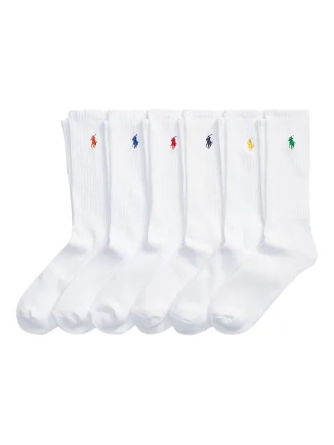 Polo Ralph Lauren logo socks (set of six) White 449799740002