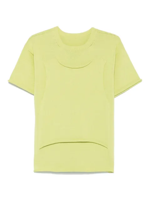 Issey Miyake knitted T-shirt Green IM56KN797