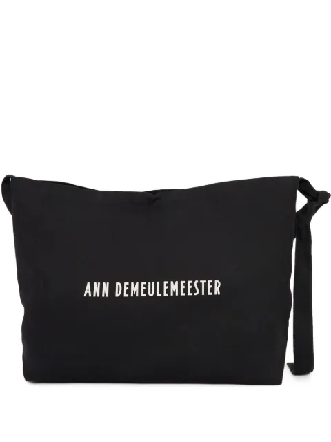 Ann Demeulemeester medium cotton shoulder bag Black B0012643FA620