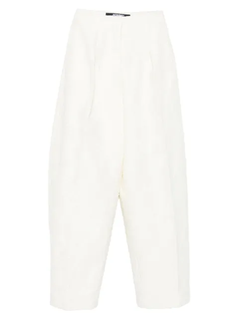 Jacquemus Curvo tweed trousers White PAW00614AW00636