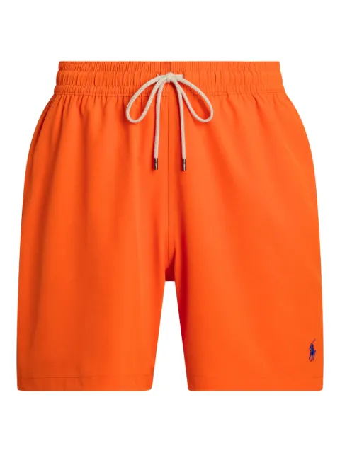 Polo Ralph Lauren logo-embroidered drawstring swim shorts Orange 710957782011