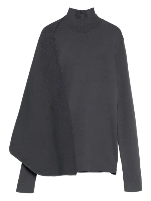 ENTIRE STUDIOS high-neck wrap sweater Grey ESUW2510071SH