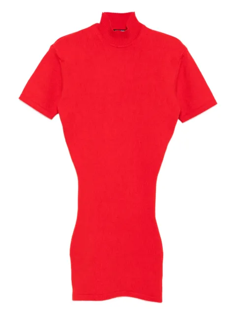 Jacquemus The Castagna knit mini dress Red DRW00713AK00282