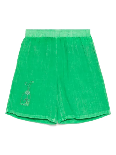 Stain Shade embroidered shorts Green 302