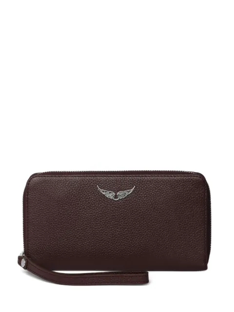 Zadig&Voltaire grained-leather wallet Red LWSG03667