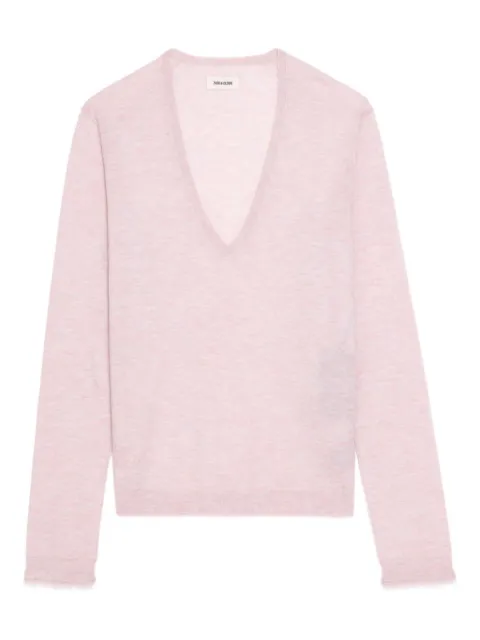 Zadig&Voltaire V-neck knitted jumper Pink KWSW01661