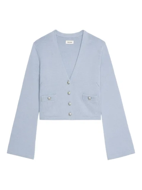 Zadig&Voltaire wide-sleeve cashmere cardigan Blue KWCA01633