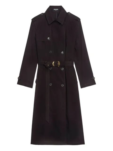 Zadig&Voltaire Kenar double-breasted belted trench coat Brown WWCO01715