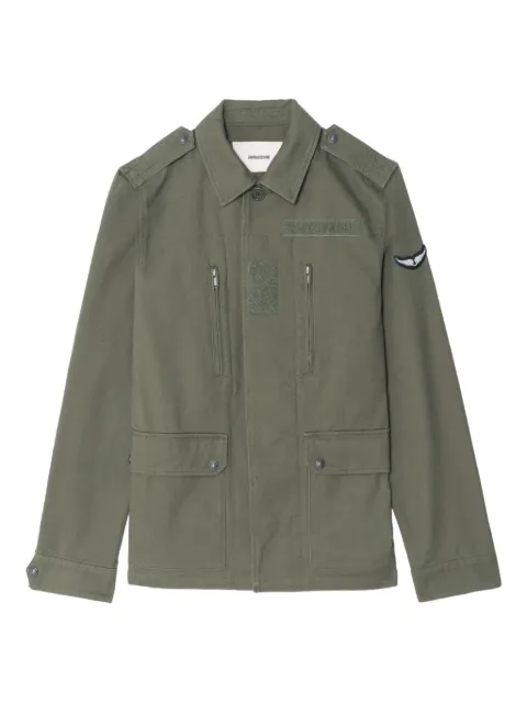 Zadig&Voltaire Kido skull-embroidered jacket Green WMOW01415