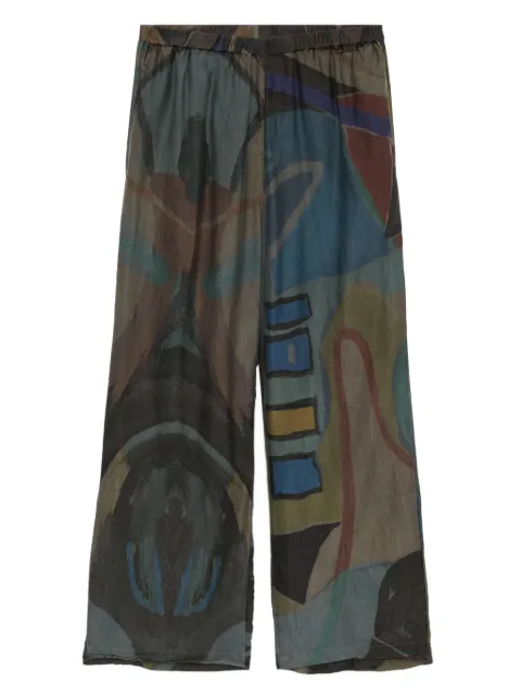 Stain Shade graphic-print trousers Grey 304