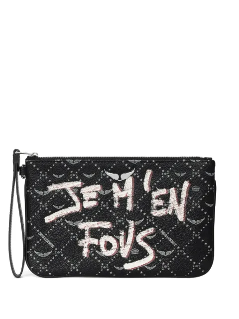 Zadig&Voltaire Z pouch Monogram Tag pochette Black LWSG03720