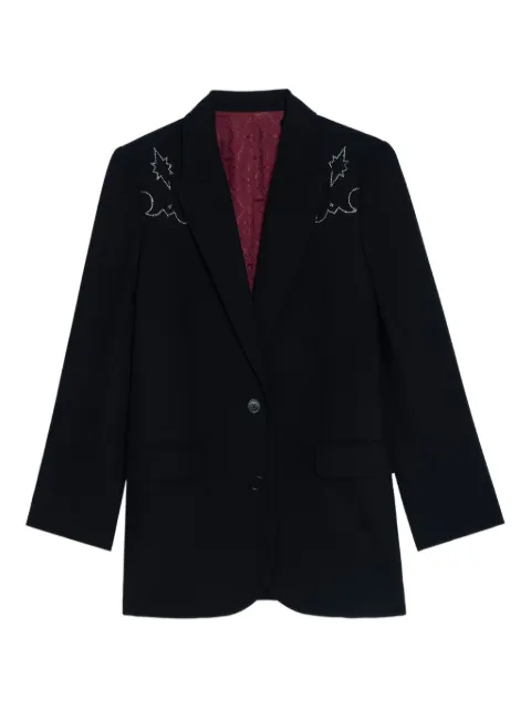 Zadig&Voltaire embroidered-detail blazer Black WWBL01947