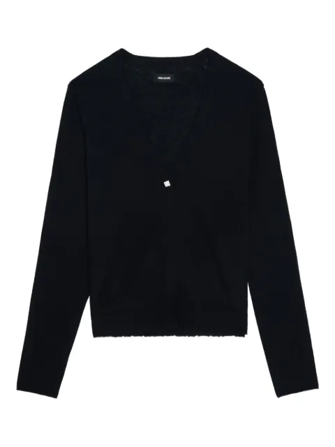 Zadig&Voltaire Manylla button-up V-neck cardigan Black KWCA01632