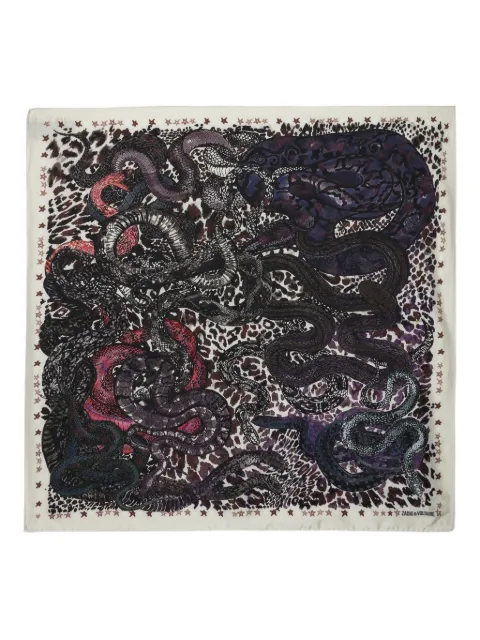 Zadig&Voltaire Debbie 85 Snakes scarf Red OWSC01507