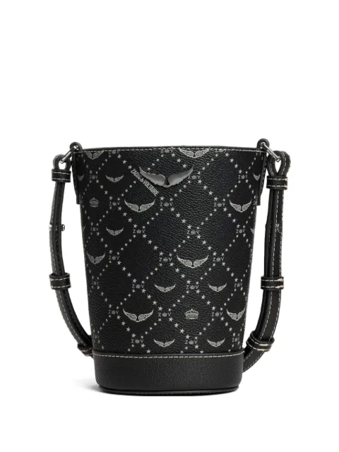 Zadig&Voltaire logo-print bucket bag Black LWBA04045