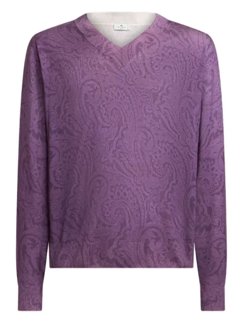 ETRO paisley-print jumper Purple MRKF0099AK998