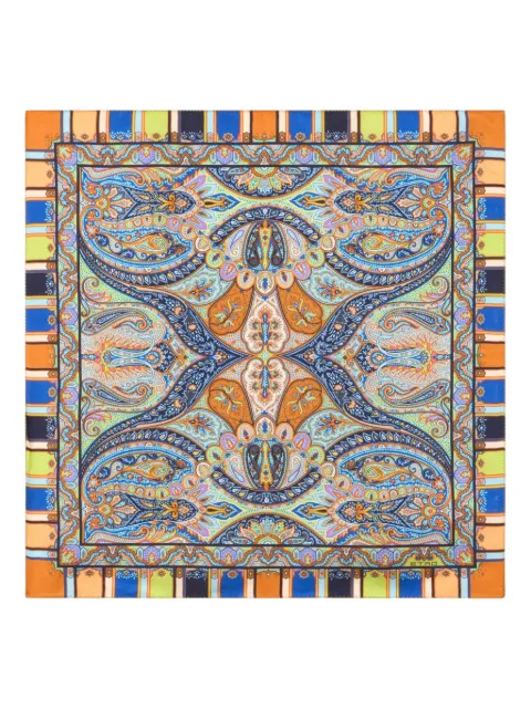 ETRO silk pocket square Blue MAUA0004AKB47