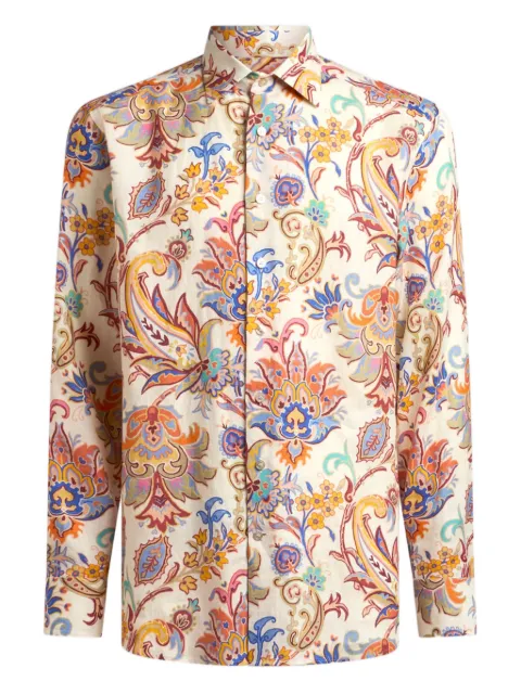 ETRO paisley-print linen shirt Neutrals MRIB000199SA337