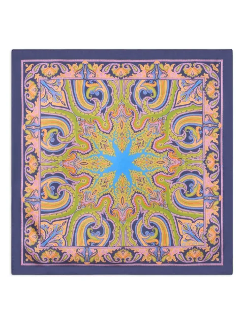 ETRO silk pocket square Blue MAUA0004AKB41