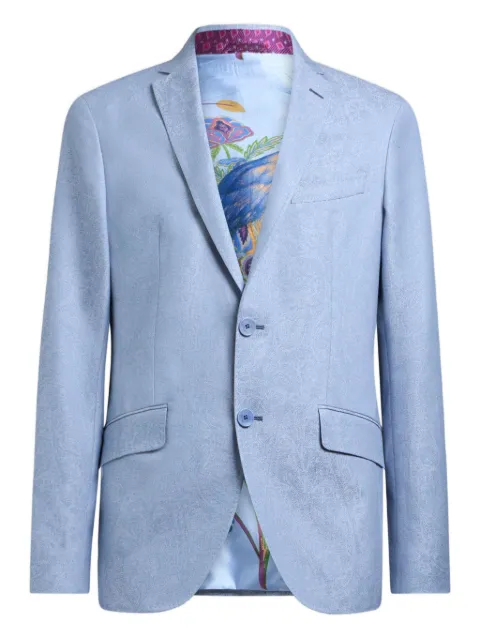 ETRO jacquard cotton blazer Blue MRCA000699TJ5A7