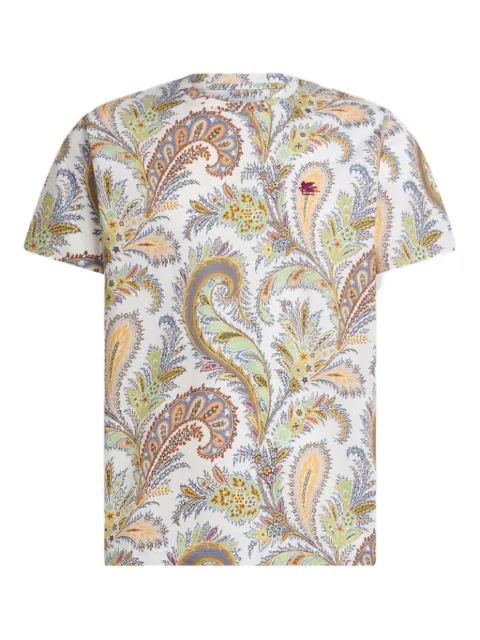 ETRO floral-print T-Shirt White MRMA0002AK928