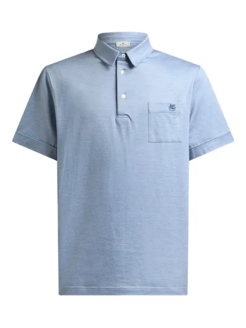 ETRO logo-embroidered polo shirt Blue MRMD0002AJ290