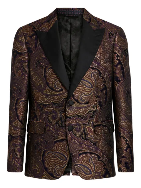 ETRO single-breasted blazer Gold MRCA000899TJD86