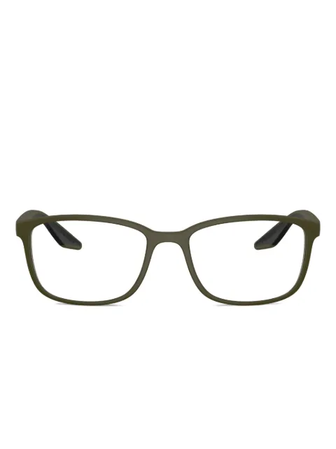 Prada Linea Rossa rectangle-frame glasses Green PS07RV