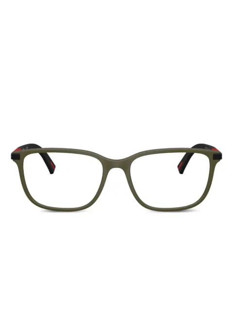 Prada Linea Rossa rectangle-frame glasses Green PS02RV