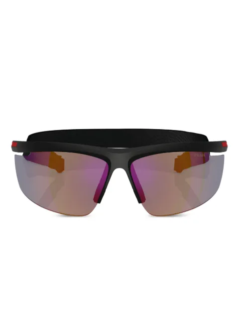 Prada Linea Rossa shield-frame sunglasses Black PSA02S