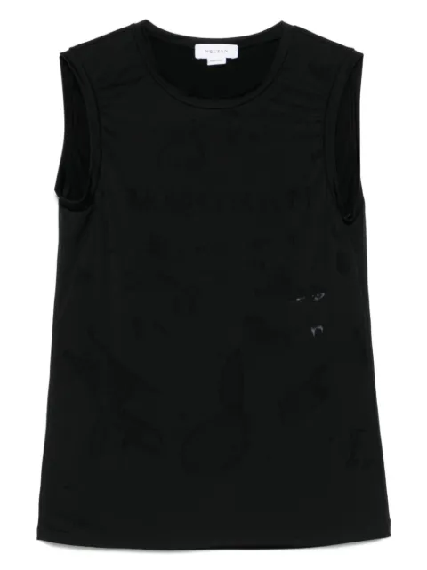 Alexander McQueen logo-jacquard top Black 815574QCAL0