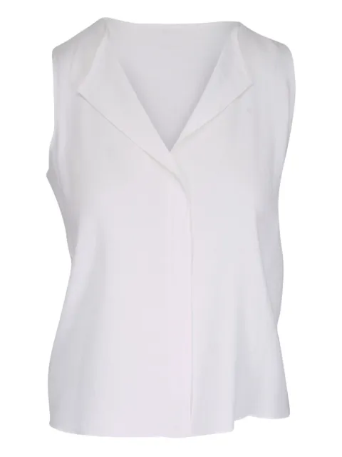 Peter Cohen asymmetric-collar sleeveless top White 721STL