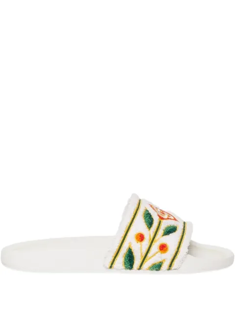 Casablanca logo-embroidered sandals White APS25FW03001W