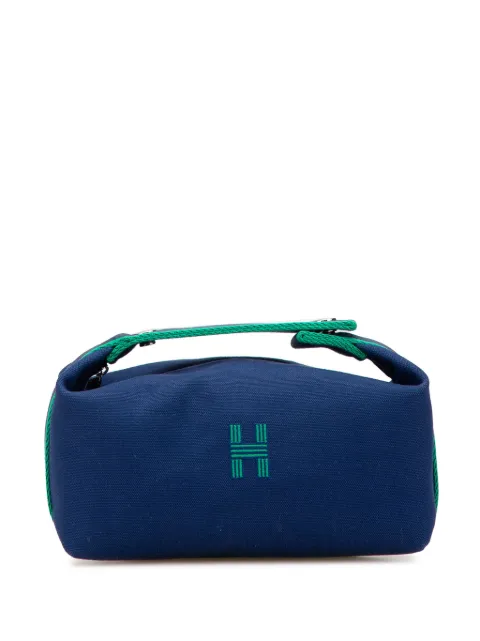 Hermès Pre-Owned 2020-2024 Small Toile Bride A Brac vanity bag Blue 2GTCQOD2E764NO2K