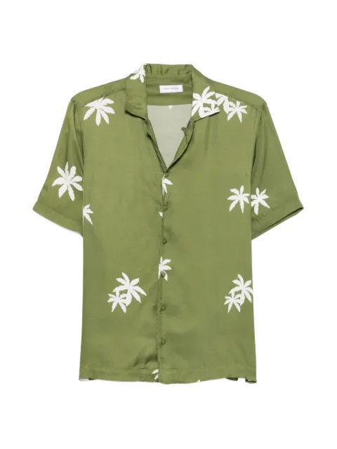 Tagliatore Hawaii palm-print shirt Green HAWAIINS270005