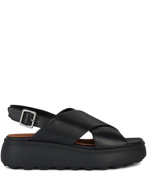 Geox Spherica EC4.1 S platform sandals Black D45D4A00085