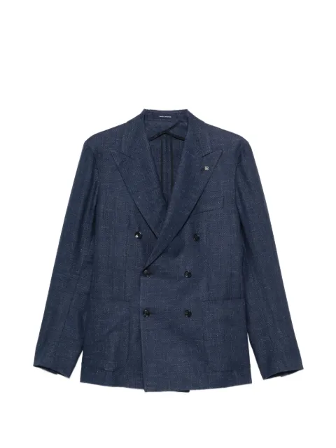 Tagliatore double-breasted peak-lapel blazer Blue 1SMC20KPE340305