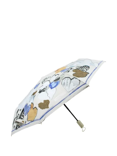 Moschino heart-print umbrella Neutrals 8946OPENCLOSED