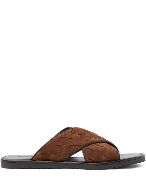 Scarosso Ettore slides Brown ETTORESANDBRWSUED