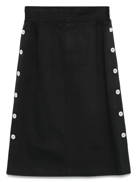 Saint Laurent Pre-Owned 1970s denim midi skirt Black SL600NF