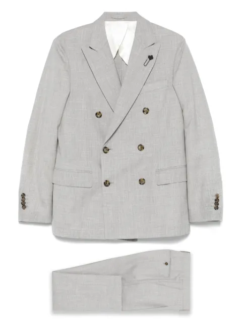 Lardini mélange-effect suit Grey ES467AEESIF64522