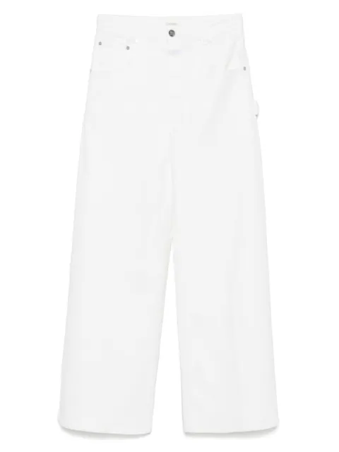 Closed button-fastening jeans White C2231401D2W