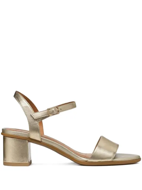 Geox 55mm Aurely block-heel sandals Gold D25RXB000Y2