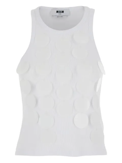 MSGM chainmail-effect tank top White 3842MDT81257120