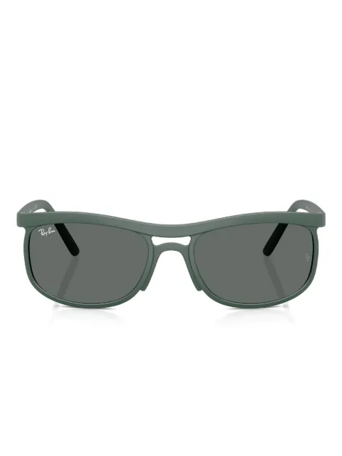 Ray-Ban rectangle-frame sunglasses Green 0RB4452