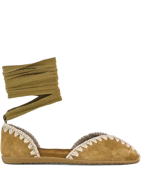 Mou suede ballet flats Brown MUSW731001A